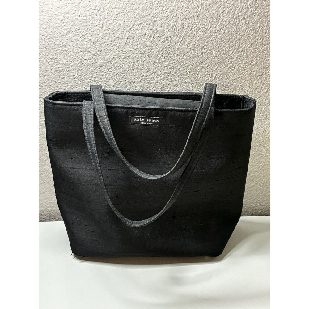 Kate Spade NY Black Textured Small Tote Bag Vintage
